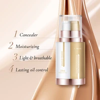 multi effect makeup primer liquid foundation concealer moisturizing light breathable lasting oil control