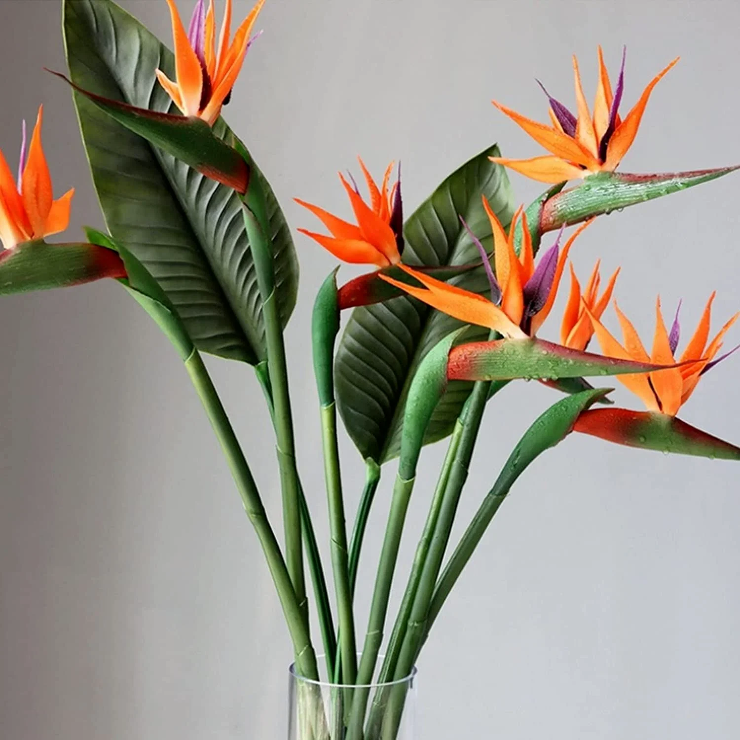 

6 Pcs Artificial Fake Flower Bird of Paradise Simulation Plastic Plant for Floral Arrangement Art Table Decoration for Wedding