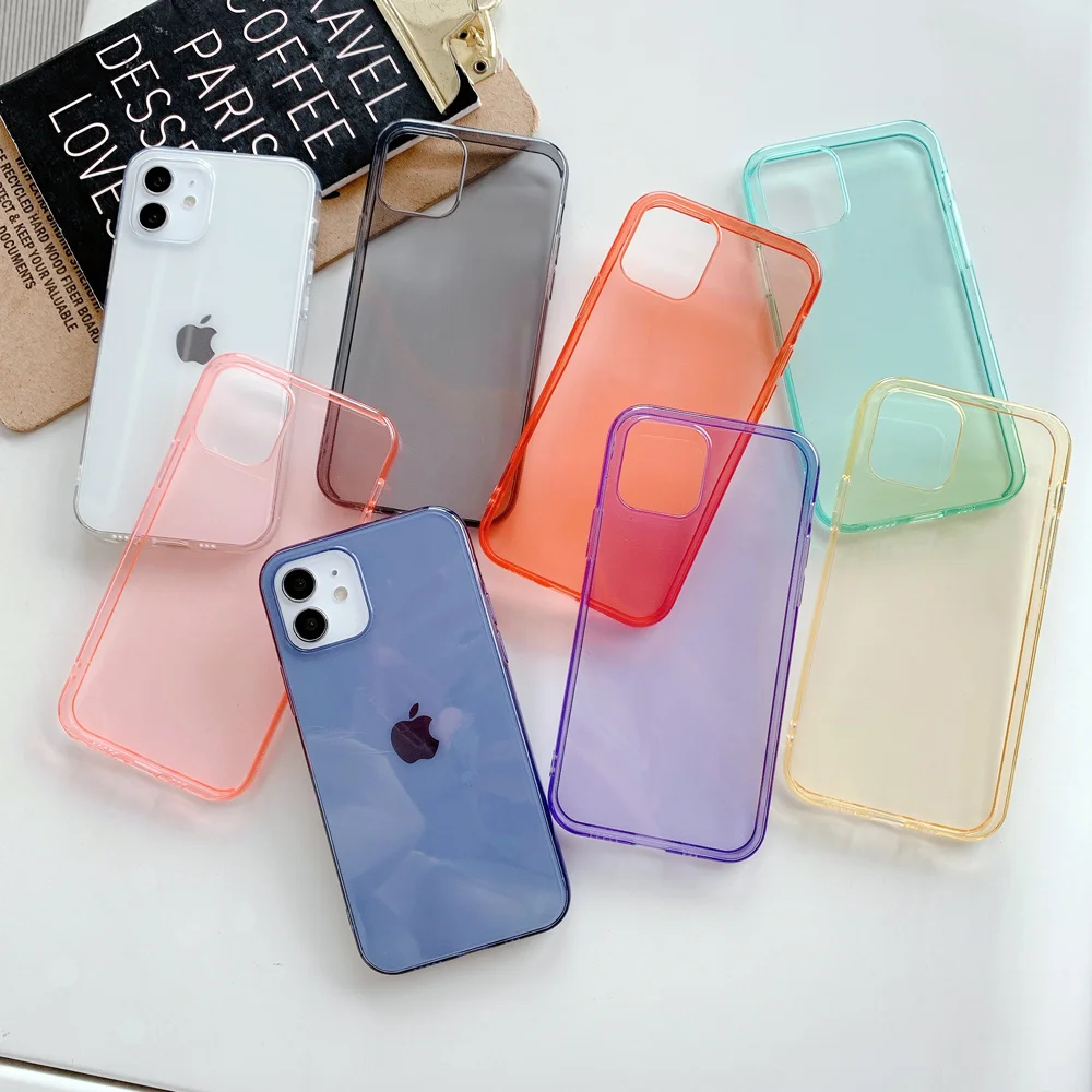 

Чехлы для iPhone 12 Pro Max, противоударный Прозрачный Простой чехол для телефона iPhone 12 Mini 11 Pro Max XR XS Max 7 8 Plus X, мягкий чехол из ТПУ