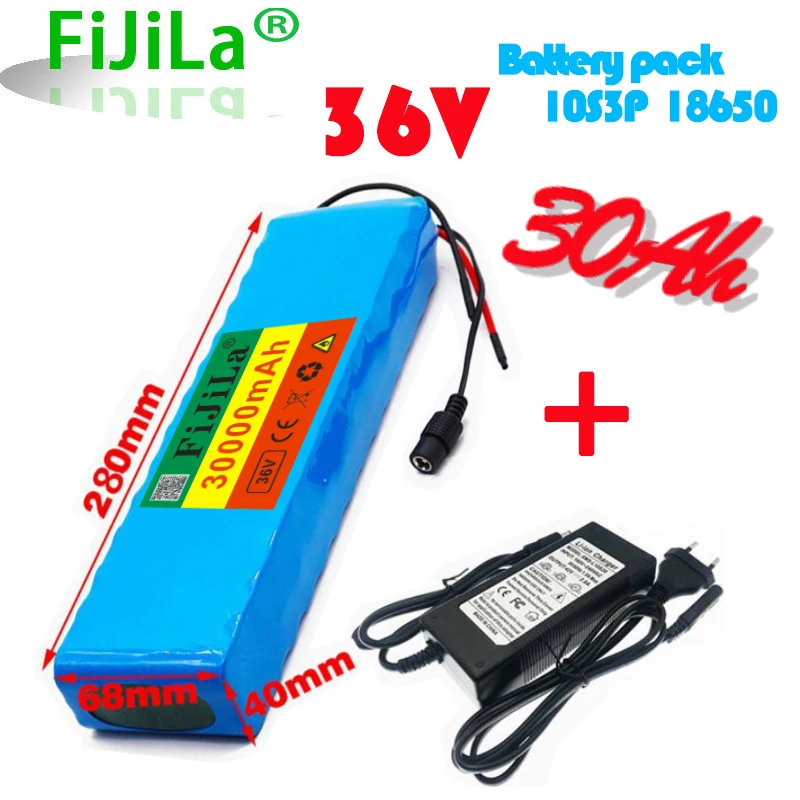 

36v30ahbateriaebikebateria10s3p18650 li-ion bateria 500w alta potência e capacidade scooter da motocicleta 42v com carregador