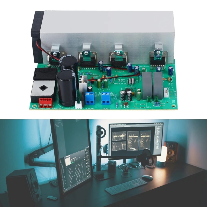

TDA7294 PRO Digital Power Amplifier Board Dual Channel 200Wx2 DC22-32V High-Power Assembled Home Speaker Module