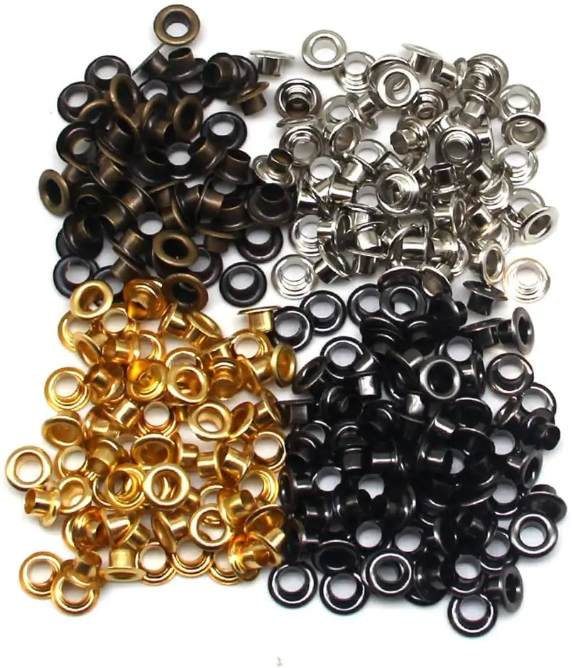 

4/6/8/10/12/14mm 100pcs/Set Eyelets And Eyelet Punch Die Silver Golden Black For Leathercaft Clothing Shoe Belt Cloth Shade