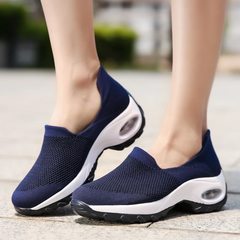 Fashion Summer Womens Fitness Wedges Shake Shoes Comfortable Slimming Walking Sneakers