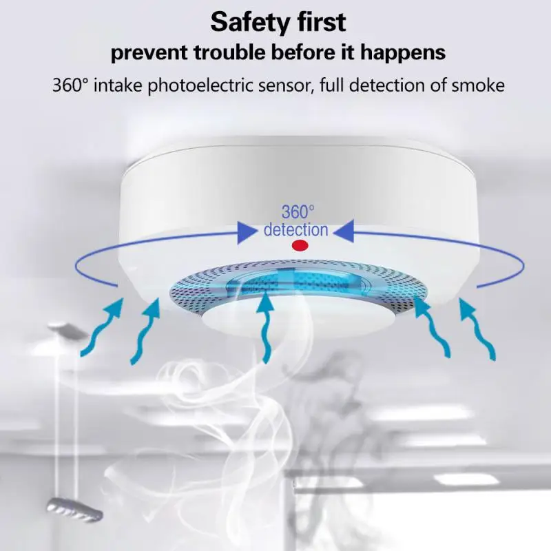 

Smart Life Fire Alarm Home Security Smoke Alarm Mobile App Reminder Tuya Wifi Fire Protection Tuya Smart Smoke Detector Sensor