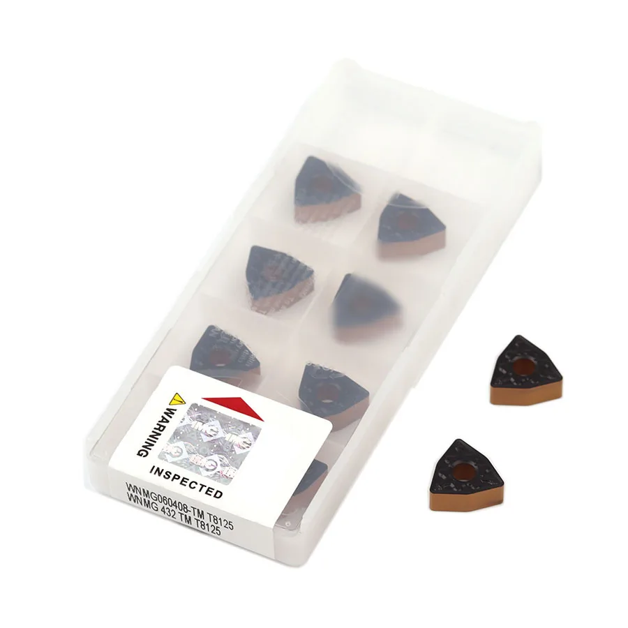 

WNMG060408-TM T8125 Carbide Inserts CNC Lathe Tools Cutting Blades External Turning Tools WNMG060408 Cutter,For Processing Steel