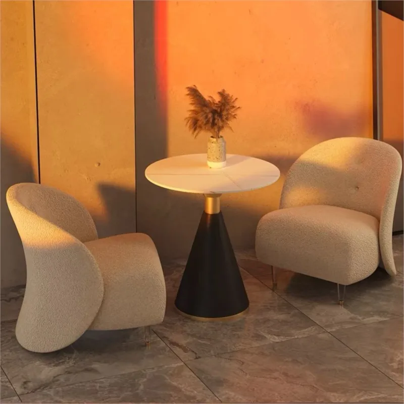 

Velvet Single Sofa Chair Living Room Bedroom Luxury Nordic Beauty Salon Modern Simple Quiet Fabric Lounge Chair Sillas Furniture