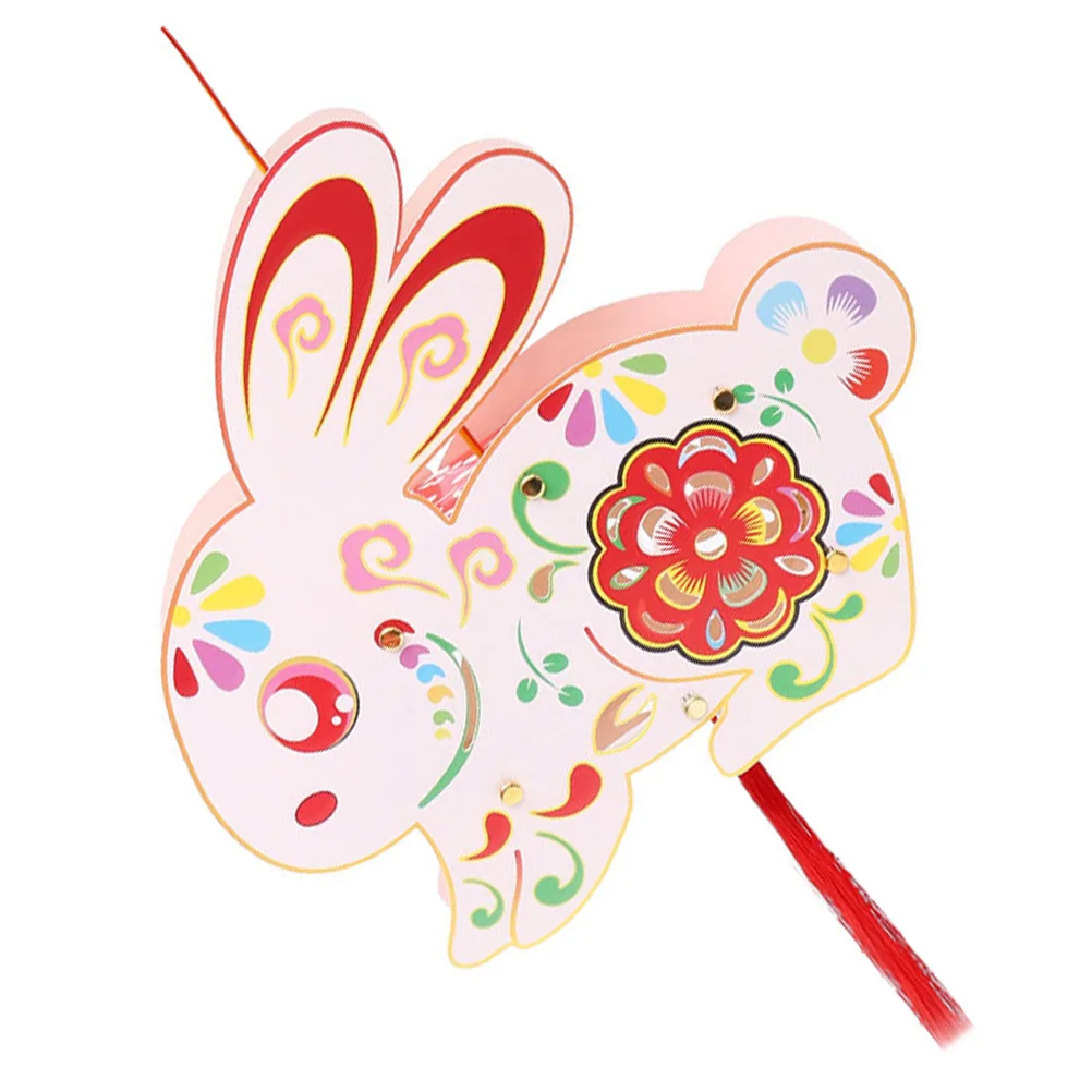 

Lantern Chinese Year New Rabbit Paper Festival Lanterns Decor Bunny Diy Spring Decoration Handheld Decorative Hanging Easter