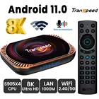 ТВ-приставка Transpeed 8K 3D Android 11.0 Amlogic S905X4 4K LAN 1000M BT4.0 2,4G  5,8G Быстрый Wifi медиаплеер телеприставка