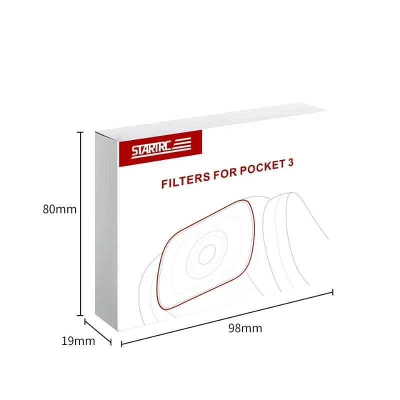 Набор фильтров STARTRC ND для объектива камеры DJI Pocket 3 CPL ND16 ND8 ND32 ND64 ND256