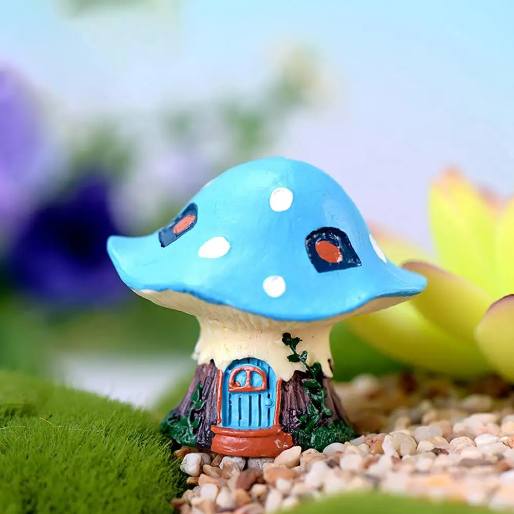 

Excellent Eco-friendly DIY Craft Mushroom House Figurine Succulent Bonsai Decor Mushroom Statue Mushroom Statue