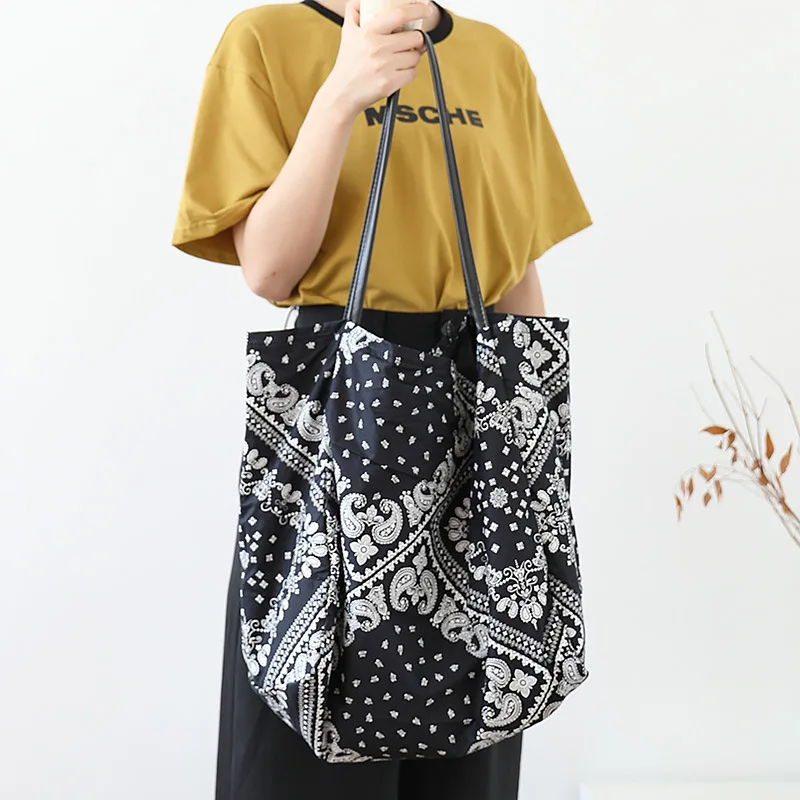 Hot Korean Canvas Women Shoulder Bag Large Capacity Print Tote Bag Designer Luxury Student Shopping Bag