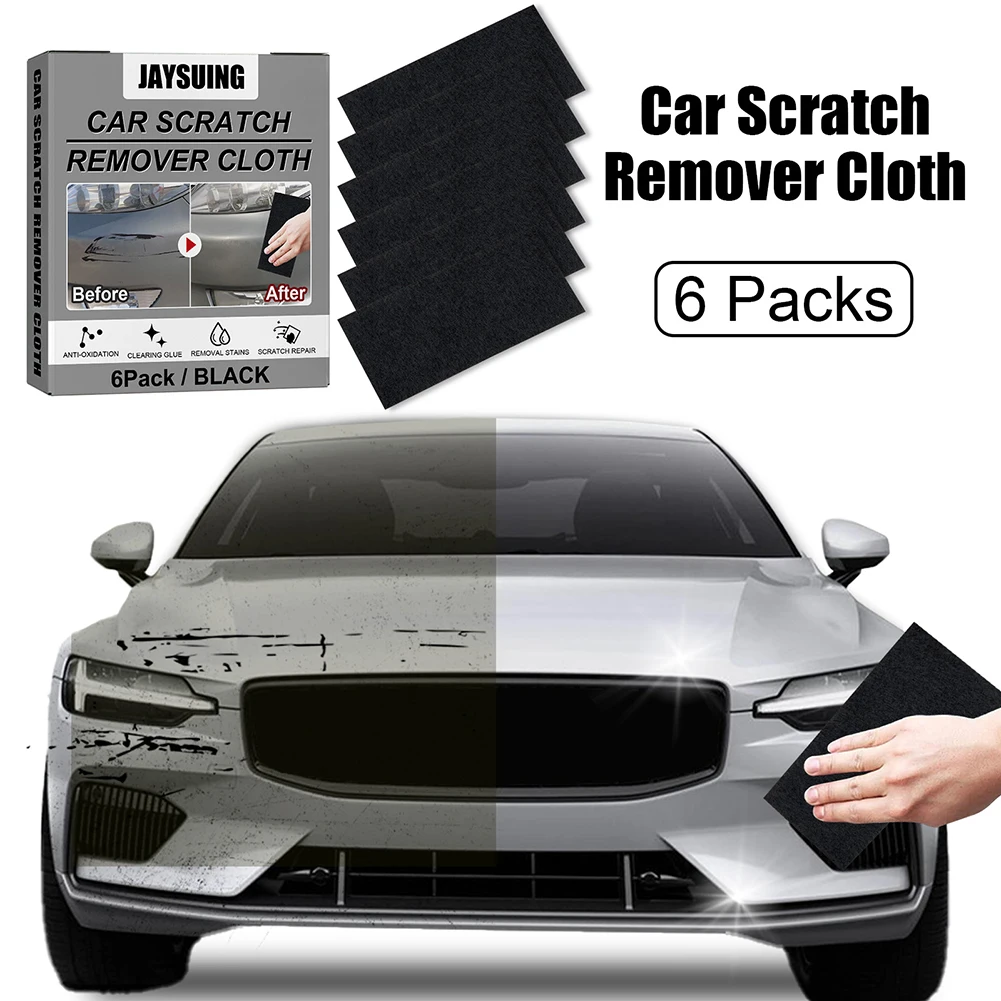 

6pcs Nano Sparkle Anti-Scratch Cloth for Car Universal Metal Surface Instant Polishing Cloth Scratch Care Repair Remover Scuffs