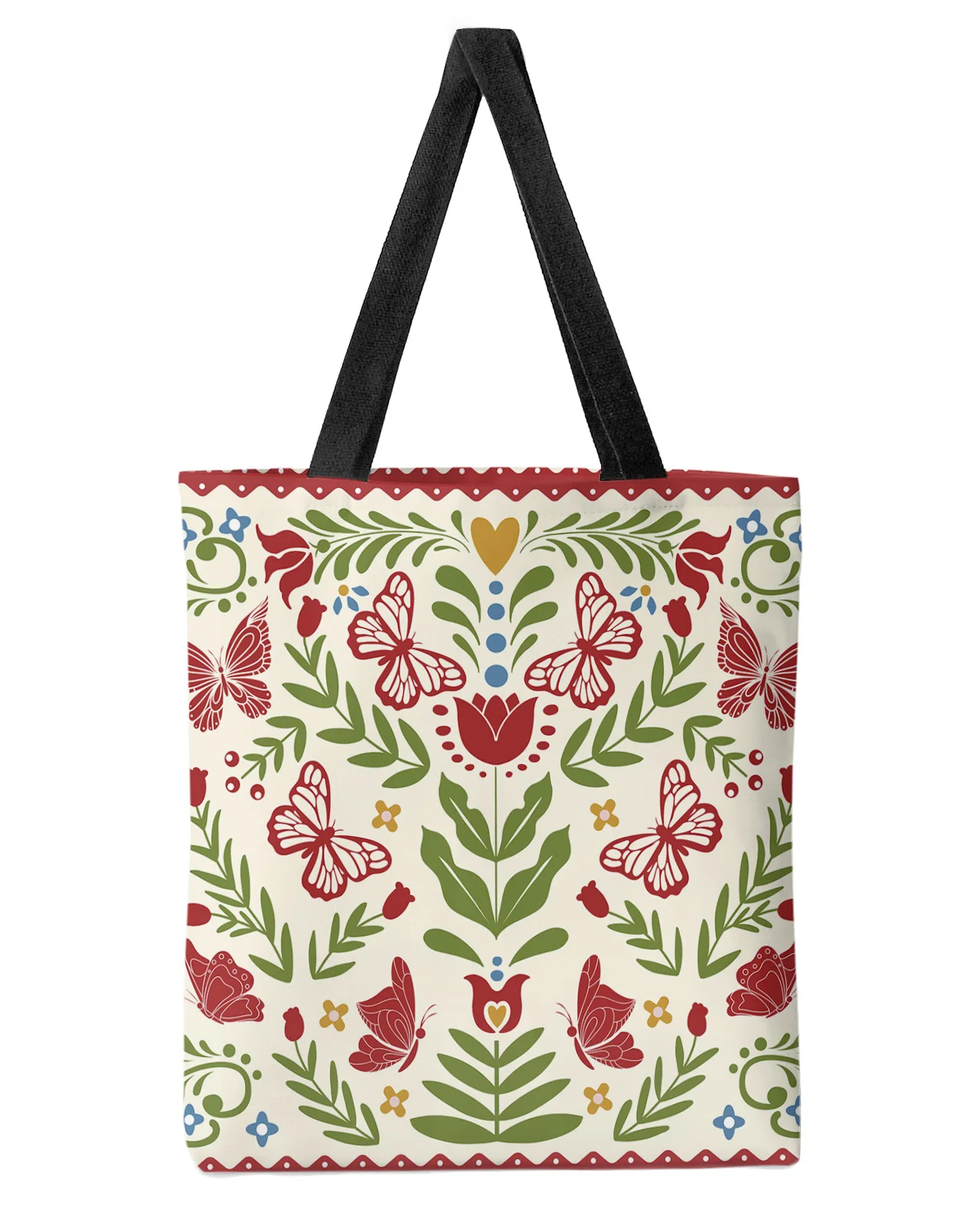 

Butterfly Flower Love Flowers Dot Fruit Large-capacity Women Shopping Tote Bag Girl Female Lady Shoulder Bags Student Handbags