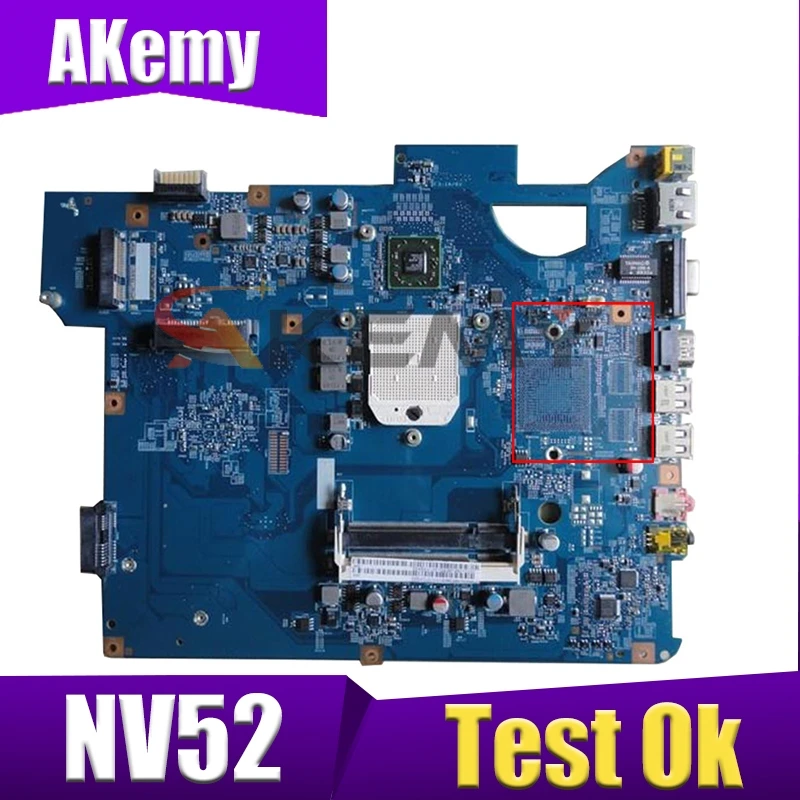 

Материнская плата Akemy для ноутбука Acer GATEWAY NV52, материнская плата MBWDJ0100 08260-1M DDR2