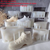 fashion mens sneakers candle silicone mold basketball shoes boy gifts handmade gypsum crafts crystal glue home decor wax mould