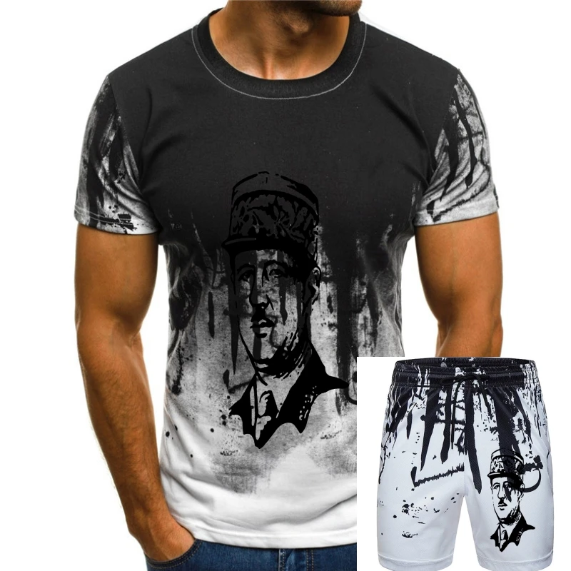 

Charles De Gaulle Tshirt Tee Shirt T-shirt New Style T-shirt Tops Short Sleeve T Shirts High Quality T Shirt Free Shipping