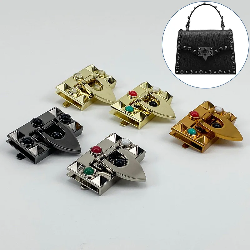 

Shoulder Bag Square Twist Lock Metal Buckle Bag Accessories Women Handbag Snap Clasps DIY Closure Lock for Purse Wallet