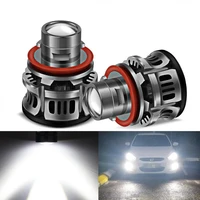 2pcs 6000k xenon white car fog lamp with projector 9005 9006 h8 h9 h11 led fog light bulb upgraded 3570 led chips auto drl