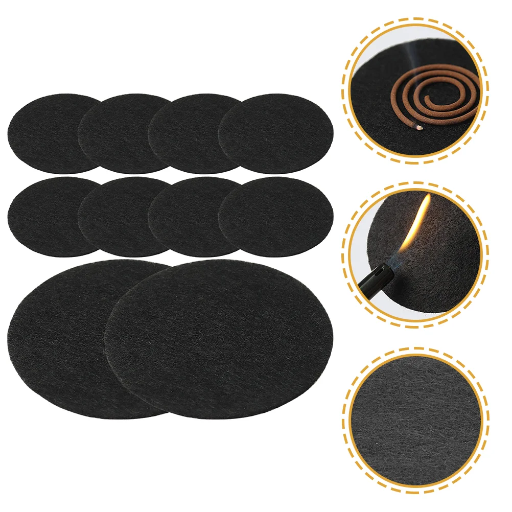 

10Pcs Burner Mat Burner Holder Heat-resistant Mat Fireproof Mat Round Fireproof Pad