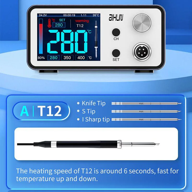 

JCID AIXUN T3B Intelligent Soldering Station With T115/T210 Series Handle Welding Iron Tips Electric For SMD BGA Repair Platform