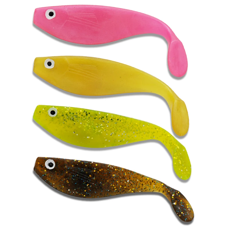 Мягкая рыболовная приманка BASSKING, 6 шт., 10 см, 7,1 г, мягкие приманки для рыбы, искусственные рыболовные воблеры, приманки для рыбалки