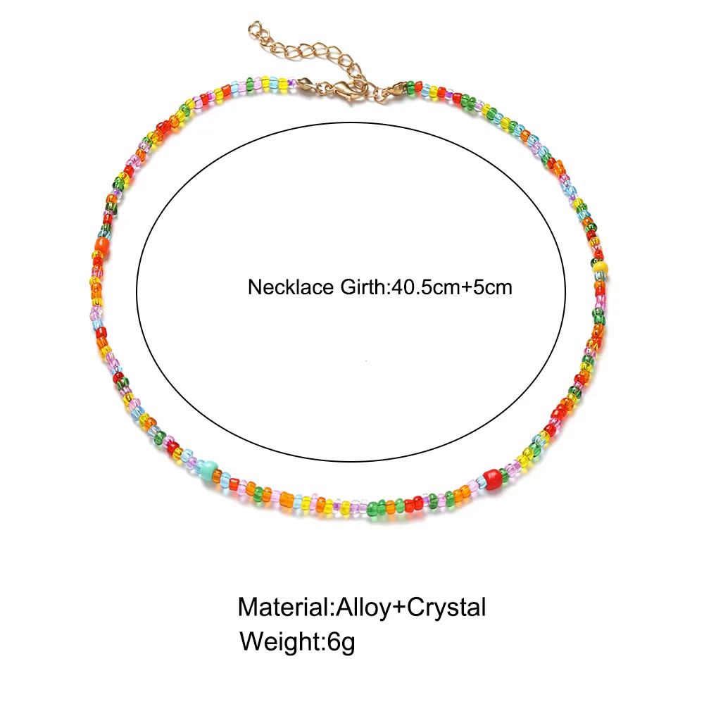 Новое модное богемное короткое Шейное ожерелье ручной работы красочное женское