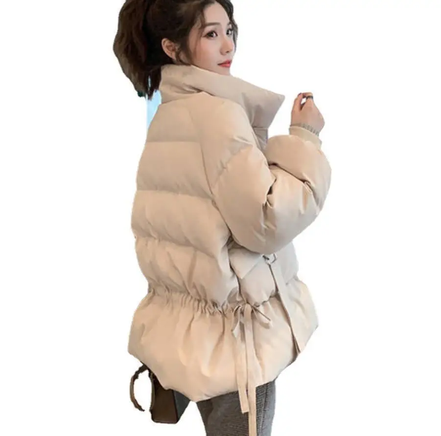 Women's long cotton coat in winter cotton-padded jacket
