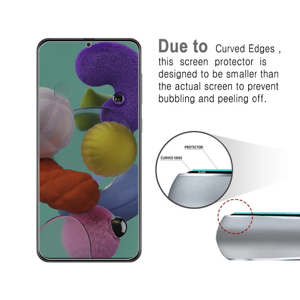 3 шт. закаленное защитное стекло для Samsung Galaxy A91 A71 A72 A51 A52 A31 A21s A90 A70 A30 A50 S |
