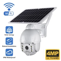 4mp solar powered wifi ptz 360 smart home wireless outdoor camera security protection surveillance cctv pir motion detection cam