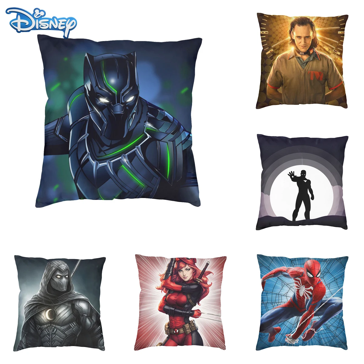 

Disney Pillowcase 45x45 cm Spiderman,Captain America,hulk,iron Man Pillow Case Cartoon Anime The Avengers Figure Printing