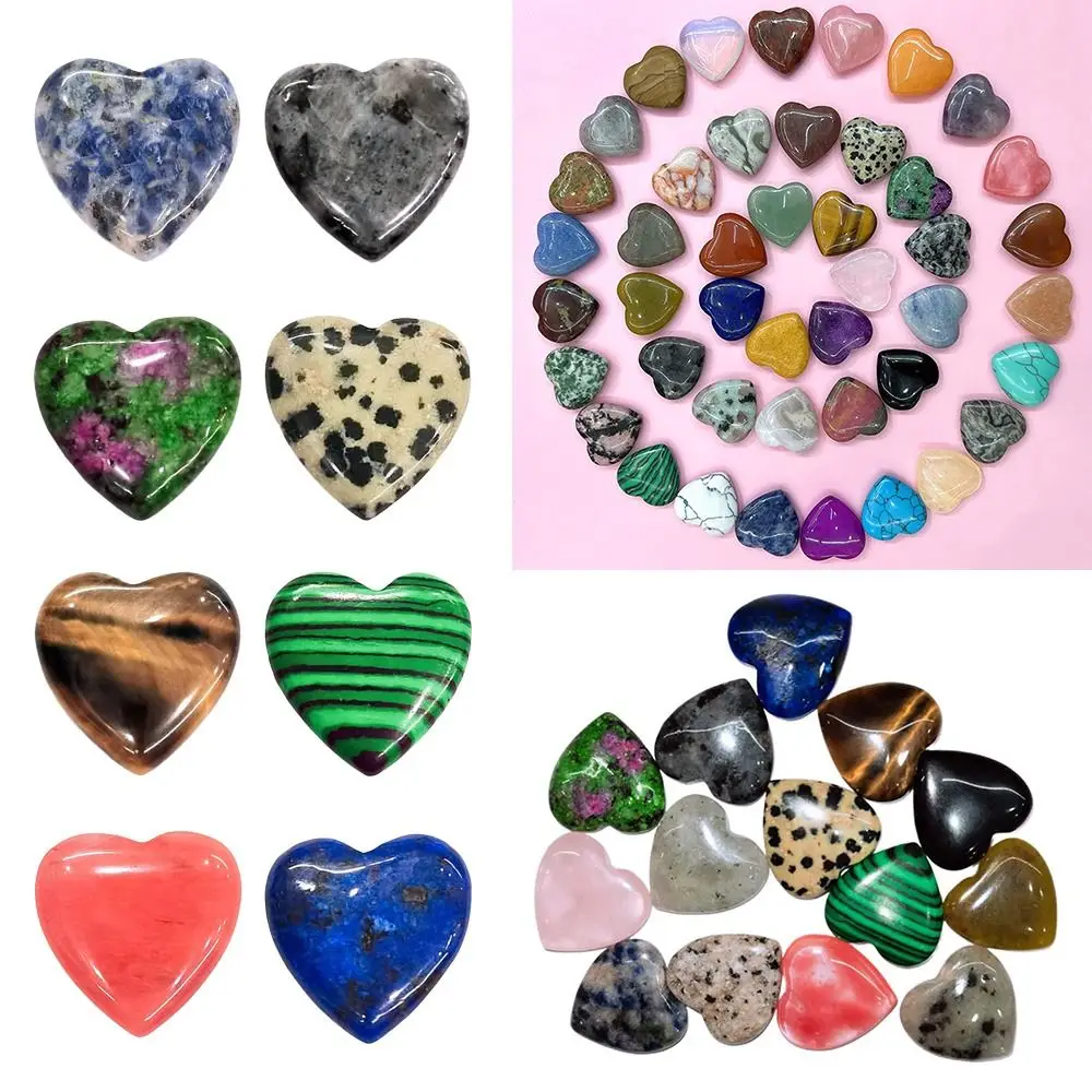 

10 шт./упаковка, подвеска из натурального камня в форме сердца, 20 мм