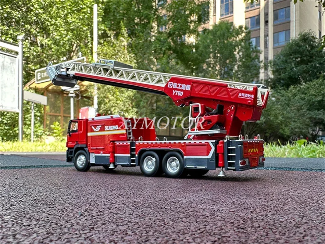 XCMG 1/50 YT60 горная облачная лестница пожарная машина отлитый под давлением модель