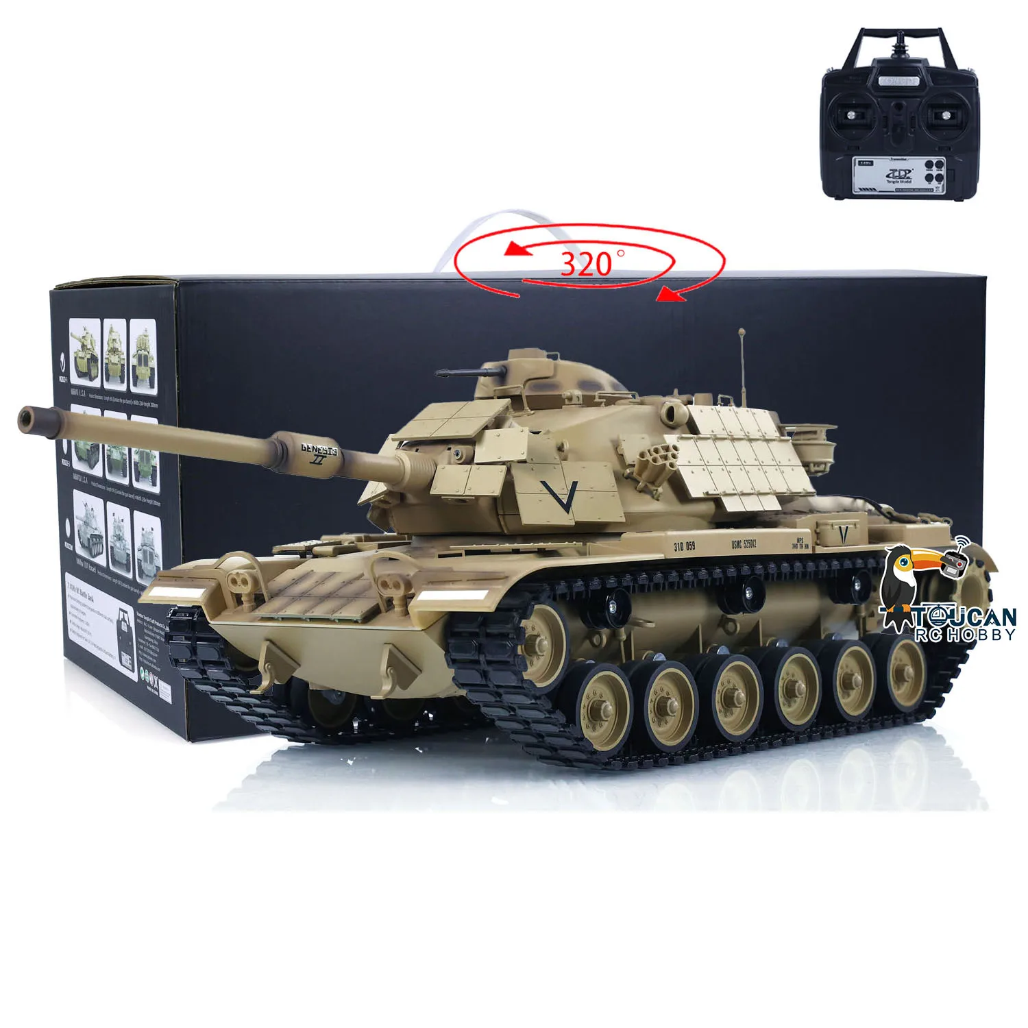 Модель Tongde 1/16 RTR RC Battle Tank M60A1 ERA США с дистанционным управлением BB Инфракрасная