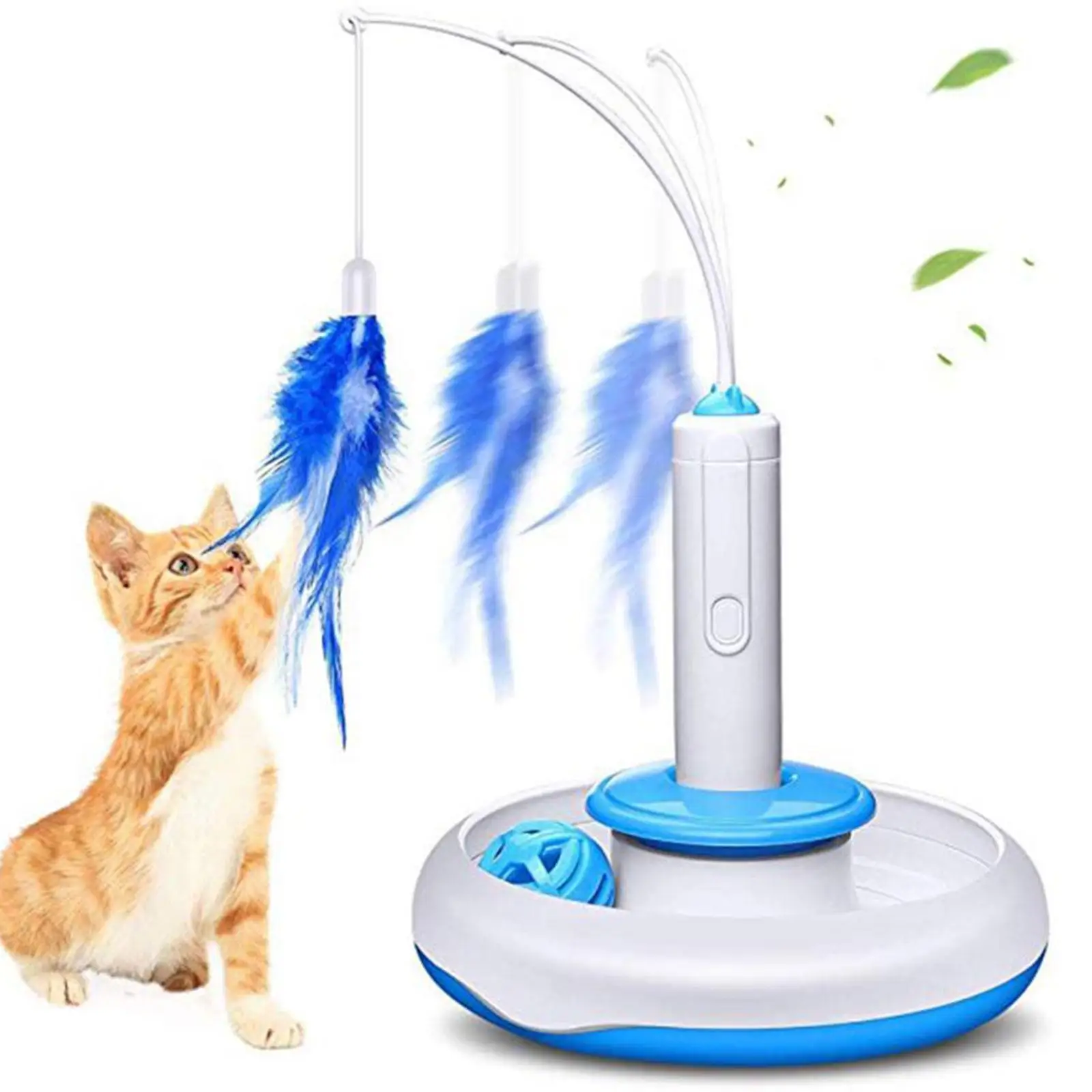 

Игрушки для домашних животных, игрушка для кошек, электрические вращающиеся перья, Интерактивная игрушка для кошек, забавная палочка для ко...