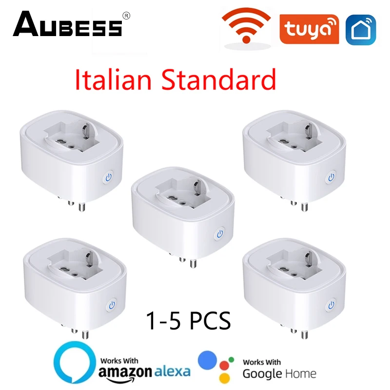 

WiFi Smart Plug 16A Italy Socket Wireless Remote Voice Control Power Energy Monitor Outlet Timer Works for Alexa Google Home