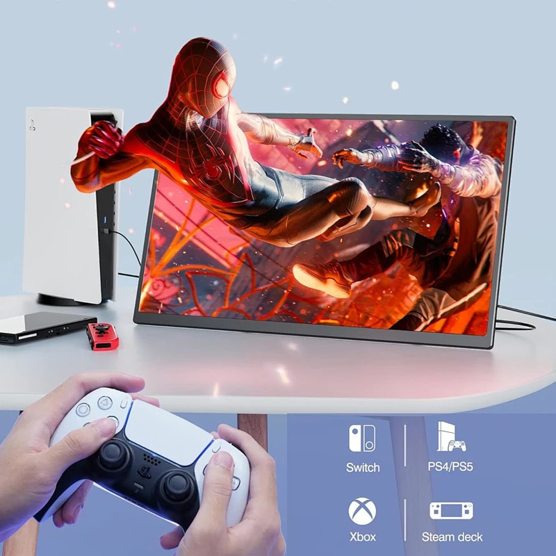 15,6-дюймовый портативный монитор 1080P 144 Гц Typec HDMI внешний дорожный второй дисплей для ПК сотовый телефон Xbox Switch PS4PS5 ноутбук (art.: 3920d19b549bb) - 3920d19b549bb