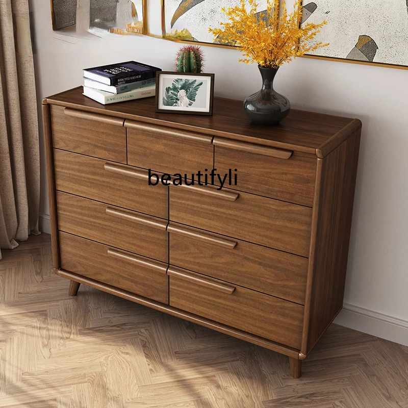 

CXH Simple Modern Five-Bucket Cabinet Balcony Storage Locker Bedroom Bedside Table Drawer Home