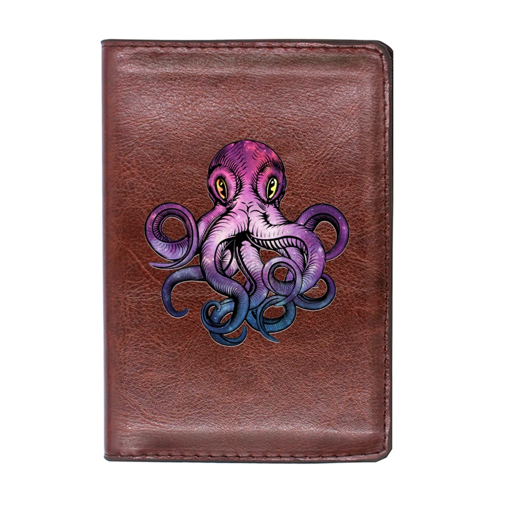 Новое поступление Обложка для паспорта в стиле стимпанк осьминог мужчин и женщин