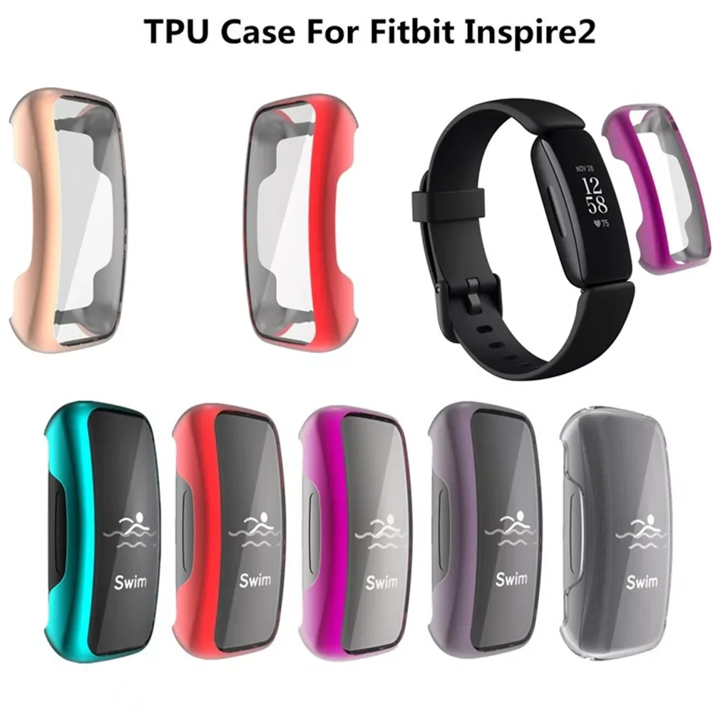 

Soft TPU Smart Watch Cases For Fitbit Inspire 2 Protective Bumper Cover Shell Edge Full Screen Protector Watch Accessories