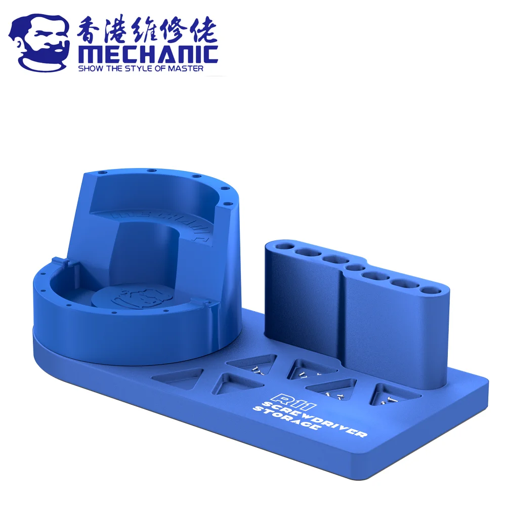 

Многофункциональная Нескользящая основа MECHANIC R11, вращающийся на 360 ° держатель, отвертка, пинцет, универсальная стойка для инструментов для ремонта телефонов