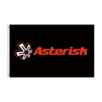 3x5 ft asterisk flag polyester digital printed racing banner for car club