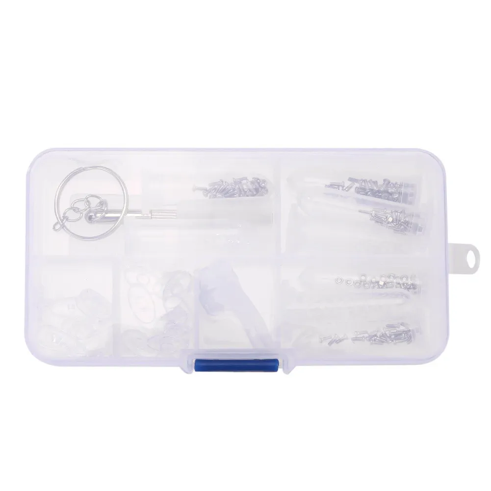 

1 set Eyeglass Sun Glasses Screw Nut Nose Pad Optical Repair Tool Assorted Kit Sun Glasses Screws Sets Nose Parts Assorted Kit
