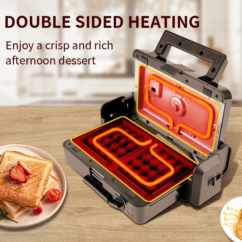 Breakfast Machine 4 IN 1 Home Multifunctional Sandwich Maker Waffle Non-stick Baking Pan 1200W High Power Pancake |