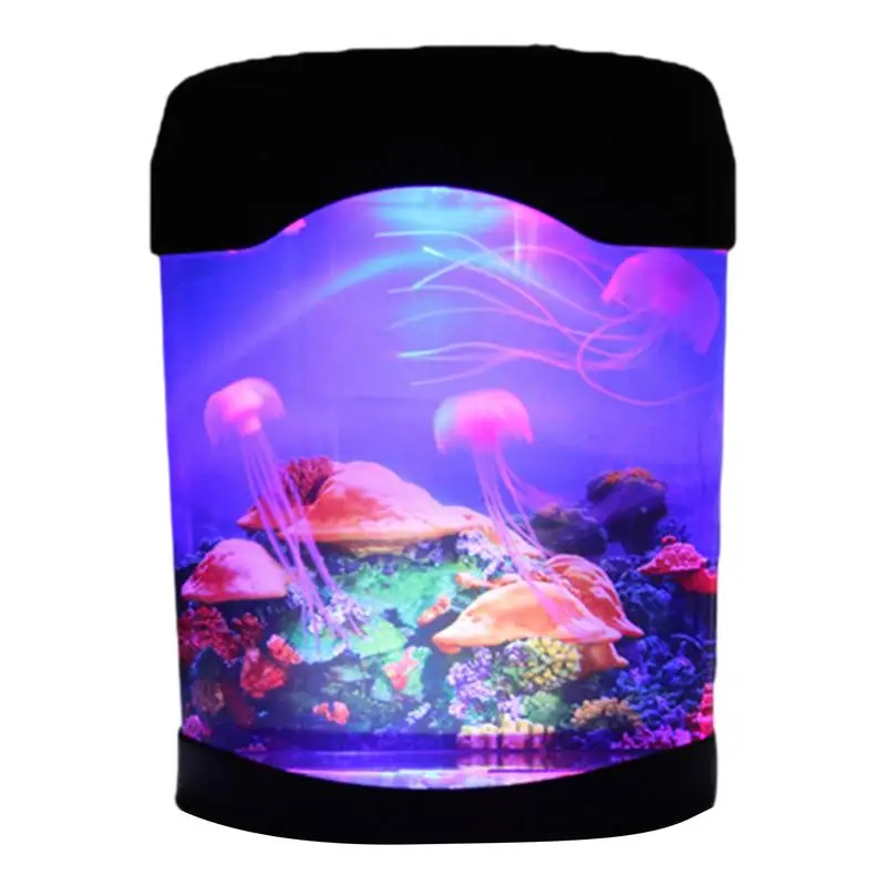 

Led Color Changing Jellyfish Tank Night Light Table Lamp Aquarium Electric Mood Lamp For Kids Children Gift Home Room Decor