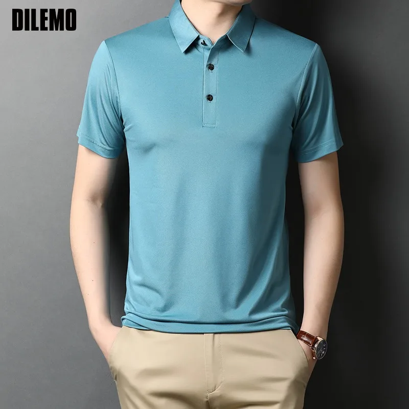

Top Quality New Brand Designer Polo Shirts For Men Solid Color Short Sleeve Summer Plain Casual Tops Fashions Mens Clothes