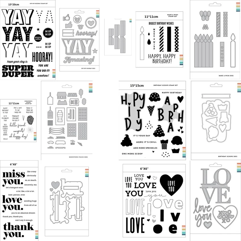 

2022 прозрачные штампы и металлические штампы для изготовления поздравительных открыток и скрапбукинга