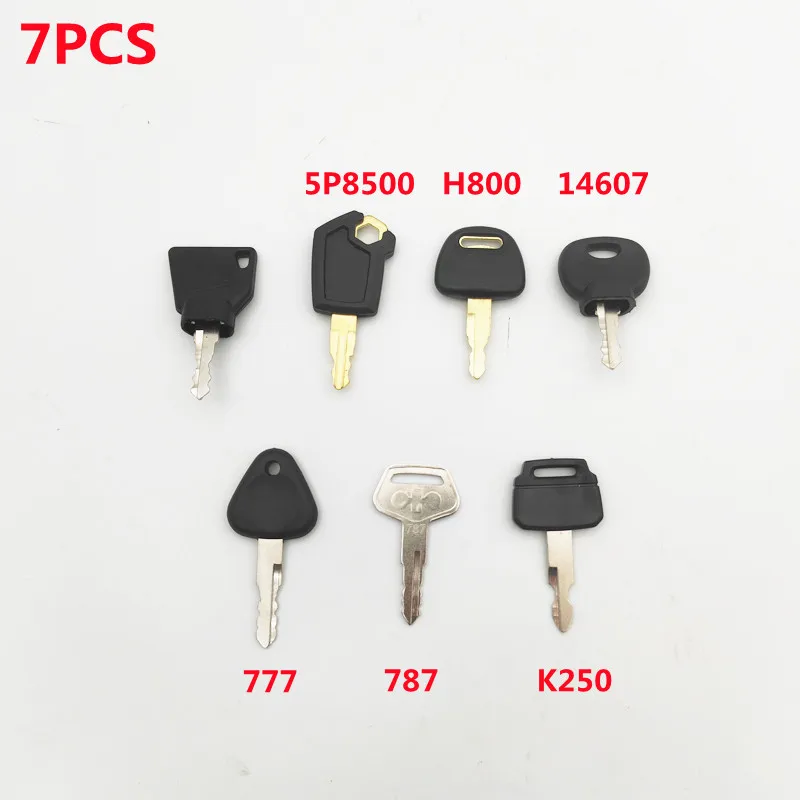 

Комплект ключей для строительного оборудования экскаватора 7 ПК, зажигание, 14607 5P8500 K250 H800 для JCB для трактора Volvo