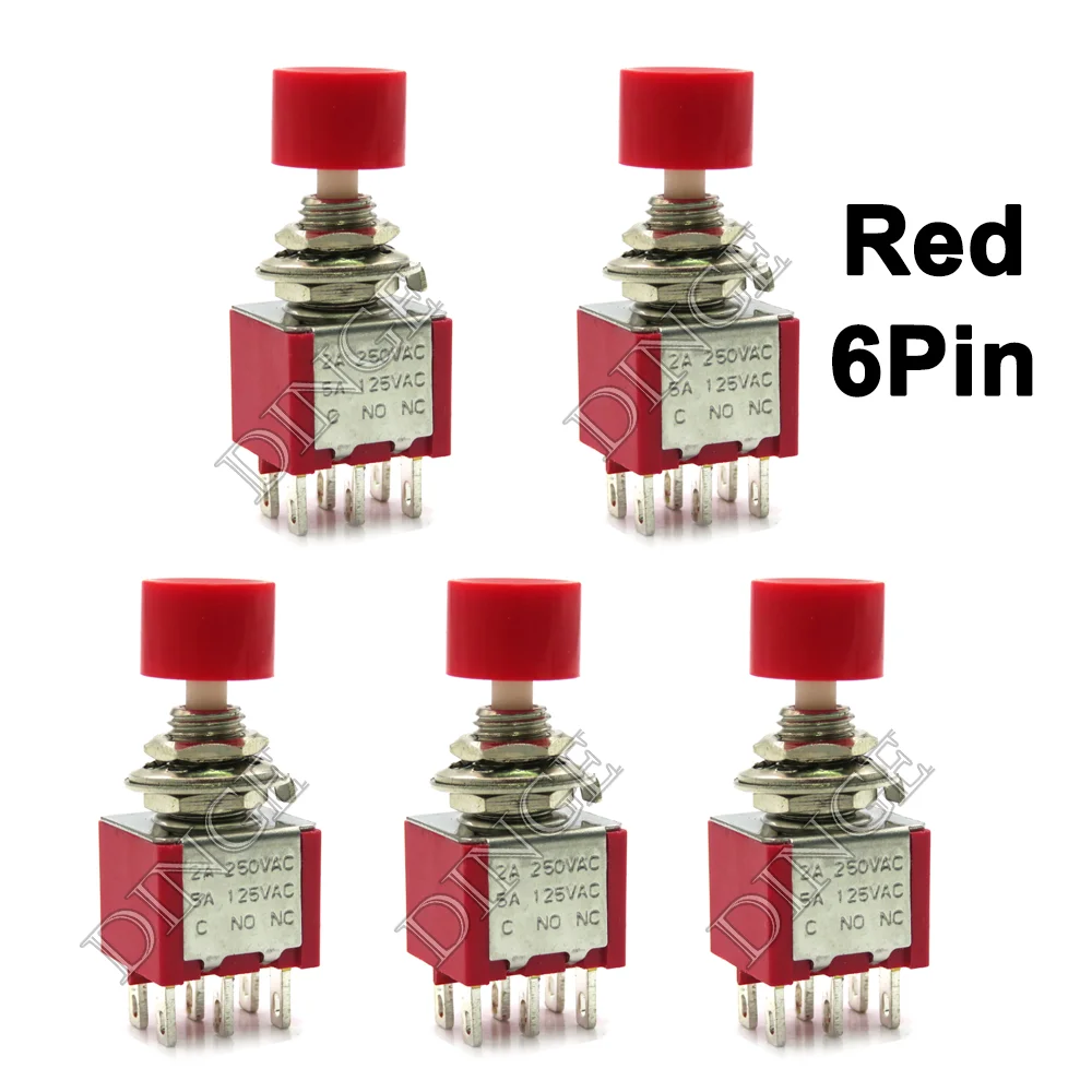 5 шт. PS-102 PS-202 мини-мгновенный автоматический возвратный кнопочный переключатель