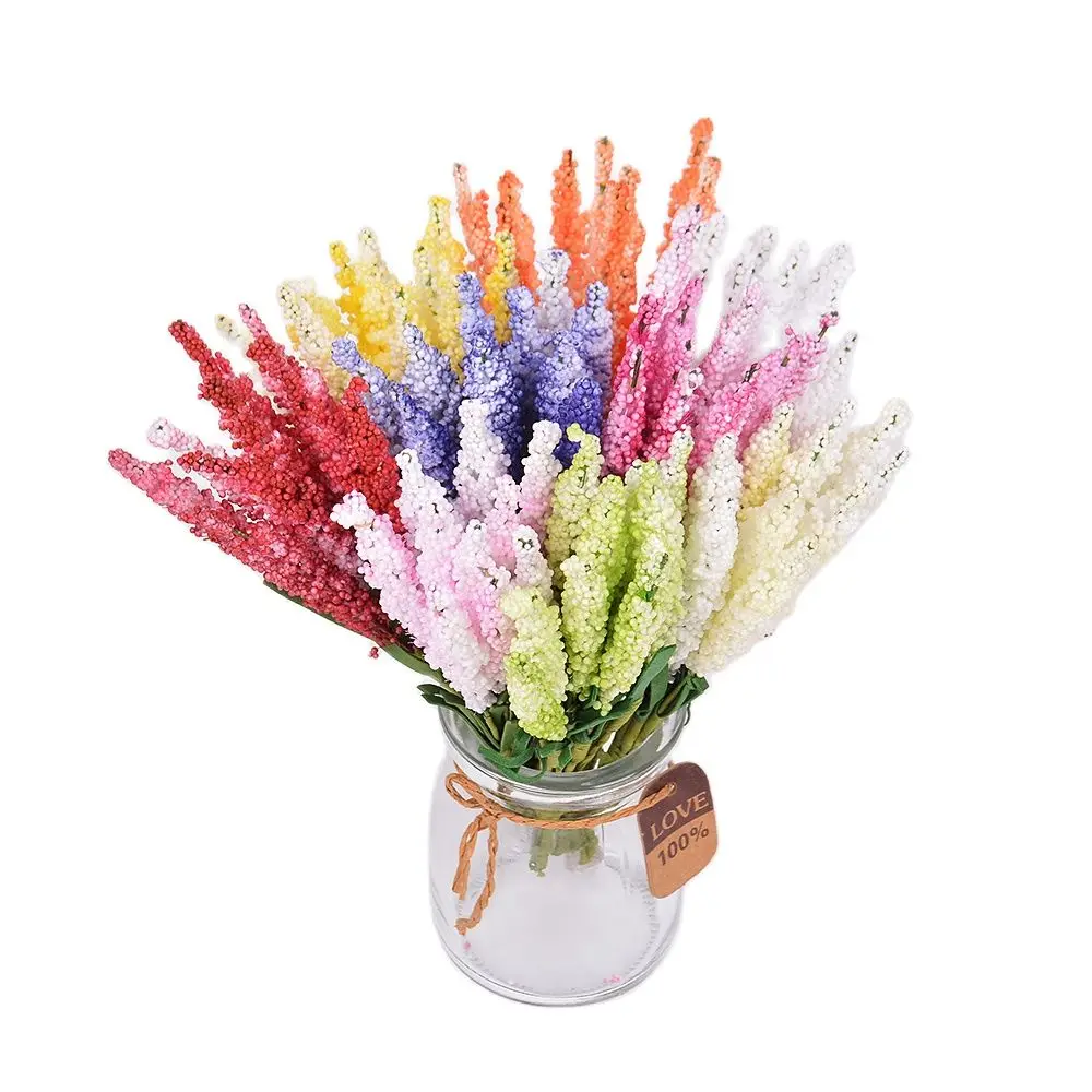 

10PCs/lot Lavender Artificial Flowers Bouquet PE Foam Fake Flowers For Vase Home Room Decor DIY Wreath Wedding Decorations