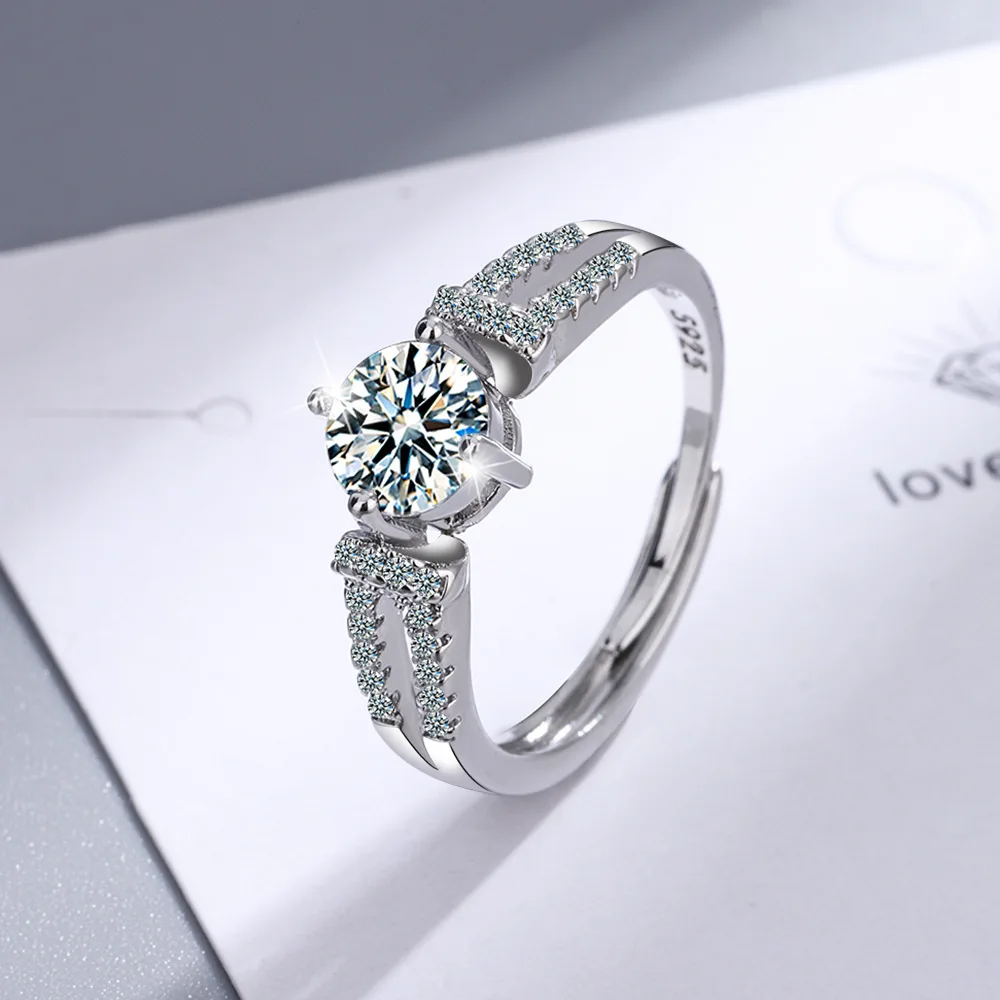 

DIWENFU 925 Silver Ring VS2 Cut Diamond Rings for Women Fine Anillos De Silver 925 Jewelry Bizuteria Diamond Jewellry Anel Box